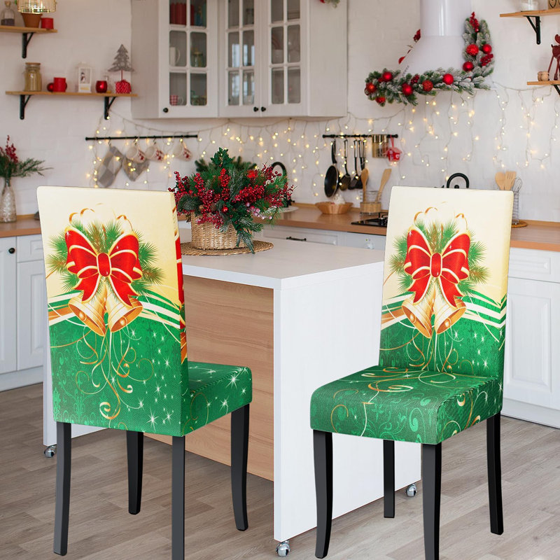 Christmas Chair Covers Set of 6 Washable Stretch Xmas Chair Slipcovers Christmas Dining Chair Covers Christmas Seat Covers Christmas Decorations